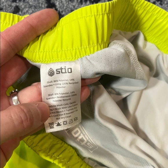 Stio Women's Bright Yellow Athletic Shorts | Size Medium - Picture 5 of 5